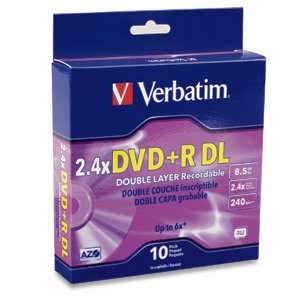  O VERBATIM O   Disk   DVD+R Double Layer   8.5GB   2.4X 