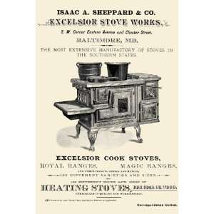 Isaac A. Sheppard & Co. Excelsior Stove Works 20X30 Canvas  