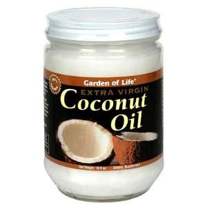  Garden of Life Coconut Oil, Extra Virgin, 100% Organic, 16 
