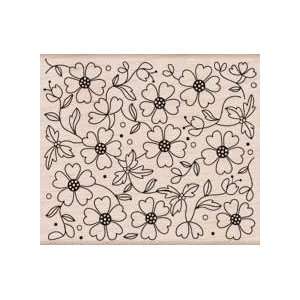  Wood Block Wallpaper Flowers by Hero Arts