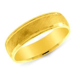    14K Yellow Gold Ladies Engraved Wedding Band Ring Size 10 Jewelry